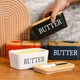 Маслянка керамічна з ножем та бамбуковою кришкою Butter Чорна APL0480 - изображение 6