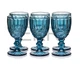 Набір келихів для вина із кольорового скла Vintage Glassware 6 шт 260 мл Синій EK9458 - изображение 1