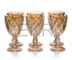 Келихи для вина з кольорового скла 6 шт Glassware 320 мл Золотий EK10975 - изображение 1