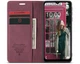 Чехол-книжка CaseMe из нубука для Samsung M33 Бордовый - изображение 9