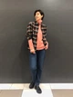Рубашка хлопковая женская Uniqlo 402640293 XS Коричневая в клетку (1159797492) - изображение 12