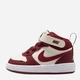 Детские высокие кеды для девочки Nike Court Borough Mid 2 (Tdv) CD7784-013 25 Soft Pearl/Dark Team Red (198484908490) - изображение 2
