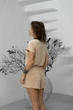Комплект женский четверка халат рубашка футболка шорты Jessica Collection L-XL бежевый - изображение 8
