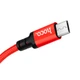 Кабель HOCO X14 USB to Micro 2,4A, 1m, нілон, алюмінієві connectors Black-red (6957531062851) - зображення 3