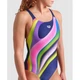 Купальник Arena Water Fluids Swimsuit Swim Pro 008837-570 Темно-синій/Рожевий/Салатовий 44 (3468337533313) - изображение 4