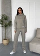 Жіночий брючний костюм «Urban Shine» із турецької тринитки з люрексом та м’яким начісом Innoe 210366-4, р. 52/54 Світло-сірий - зображення 3
