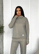Жіночий брючний костюм «Urban Shine» із турецької тринитки з люрексом та м’яким начісом Innoe 210366-4, р. 52/54 Світло-сірий - зображення 9