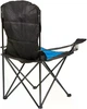Стул раскладной Skif Outdoor Soft Base с высокой спинкой, подлокотниками и подстаканником (Black/blue) - изображение 3