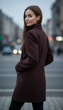 Пальто VOLANGE 42 Коричневый (DS-0923-Dark-brown) - изображение 4