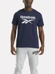 Koszulka męska bawełniana Reebok Chad Big Logo Crew N 100240895 S Granatowa (1200175462750) - obraz 1