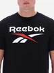 Футболка бавовняна довга чоловіча Reebok Bruno Big Logo Crew Neck Ss 100240887 XL Чорна (1200175735496) - зображення 4