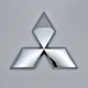 Эмблема логотип Mitsubishi (ABS, хром, глянец) 90*79 мм - изображение 1
