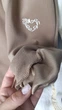 Теплый комплект для девочки с сердечками, свитшот и штаны, рост 110 см - изображение 7