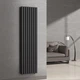 Вертикальний радіатор Ellipse Double 480х1800-8, anticor, чорний муар 16070 - изображение 5