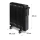Масляний радіатор KLARSTEIN Thermaxx elevate smart до 54 м² Чорний (10035277) - зображення 7