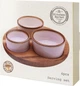 Zestaw misek na przekąski Excellent Houseware ceramicznych na tacy Biały 3 szt (8720573351836) - obraz 9