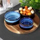 Набір мисок для закусок Excellent Houseware керамічних на підносі Синій 4 предмети (139308-N) - зображення 5