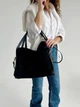 Сумка средняя плетеная кожа замшевая ARTiS Bags черная (Арт. 1712 703-5025) - изображение 1