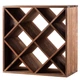 Дерев’яний стелаж для вина Kadax Loreo з решіткою темно-коричневий 52 x 52 см (5906638310724) - зображення 1