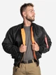Бомбер чоловічий Alpha Industries 100101-03 M Чорний/Помаранчевий (800070330227) - зображення 1