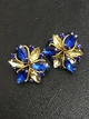 Сережки пусети зі страз Д 2,5 см - изображение 2
