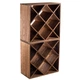 Дерев’яний стелаж для вина Kadax Loreo клітка темно-коричневий 2 шт (5906638310786) - зображення 2