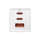 Зарядний пристрій Baseus 2xUSB-C 65W + 1xUSB GaN + cable USB-C to USB-C 100W 1.0m white (CCGP120202) - зображення 4