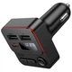 FM-трансмітер модулятор BOROFONE BC60 Hero 2USB/Type-C BTV5.4 35W швидке автомобильне зарядне для телефону з дисплеєм Чорний - изображение 3