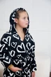 Халат махровый для девочки, черно/белый, XS (12-15 лет, рост 152-164 см) - изображение 5