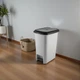 Відро для сміття з педаллю пластиковий з кришкою, 40 л, Сірий (076-GRAY) - зображення 2