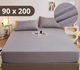 Простыня на резинке Softable Fabric 90×200 — мягкая, плотная, комфортная, серый (KT7006004) - изображение 1
