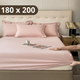 Простыня на резинке Softable Fabric 180×200 + 2 наволочки — мягкая, плотная, комфортная, розовый (KT7006023) - изображение 1