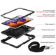 Протиударний чохол Carbon Capsule з підставкою 360° та ремінцем на Samsung Galaxy Tab S11 5G 11" SM-X736 / Tab S11 Wi-Fi 11" SM-X730 (Чорний) - зображення 5