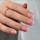 Гелевые типсы для наращивания Soft Gel с французским маникюром глянцевые короткий квадрат S 150 шт бледно-розовые с белым френчем (123) - изображение 1