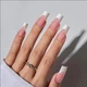 Гелевые типсы для наращивания Soft Gel с французским маникюром глянцевые квадрат L 150 шт розовые с белым френчем (016) - изображение 5