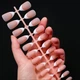 Гелевые типсы для наращивания с французским маникюром Nail Kingdom матовые миндаль М 240 шт натурально-бежевые с белым френчем (405) - изображение 2