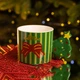 Чашка фарфоровая новогодняя Merry Christmas 350 (мл) Зеленая Yiwu - изображение 2