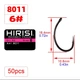 Крючки рыболовные HIRISI 8011 6 (Упаковка 50 шт) - изображение 2