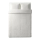 Комплект постельного белья IKEA (ИКЕА) NATTJASMIN 200x200/50x60см белый (603.371.60) - изображение 4