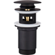 Донний клапан для раковини Koer PW-07-05 1 1/4'' з переливом автоматичний СLICK-СLACK (Колір чорн) ( 13221 ) - изображение 1