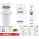 Донний клапан для раковини Koer PW-08-03 1 1/4'' без переливу автоматичнийСLICK-СLACK (Колір білий ( 11286 ) - изображение 5