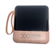 УМБ Павербанк 20000 mAh з LCD дисплеєм + LED ліхтар Power Bank HY-C40 зі швидкою зарядкою рожевий + Вбудований кабель-адаптер 4 в 1 - изображение 3
