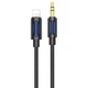 Кабель BOROFONE BL20 AUX Jack 3.5 to Lightning (1M) для iOS пристроїв iPhone iPad iPod Чорний - изображение 1