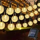 Уличная гирлянда шарики на солнечной батарее, 5 м, 20 LED, Теплый белый - изображение 2