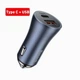 Автомобильное зарядное устройство Baseus 40W Тип C USB PD - изображение 1