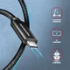 Kabel Axagon BUCM2-CM30AB USB-C - USB-C 2.0, PD 240W, 5A 3 m Black - obraz 5