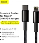 Kabel Baseus Tungsten Gold Fast Charging Data Cable Type-C to iP PD 20W 2 m Black (CATLWJ-A01) - obraz 8