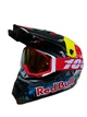 Эндуро кроссовый мотошлем Red Bull + очки Profi Red - изображение 1