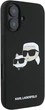 Etui plecki Karl Lagerfeld Silicone Double Heads Print MagSafe do iPhone 16 Black (3666339319526) - obraz 4