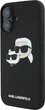 Etui plecki Karl Lagerfeld Silicone Double Heads Print MagSafe do iPhone 16 Plus Black (3666339319533) - obraz 2